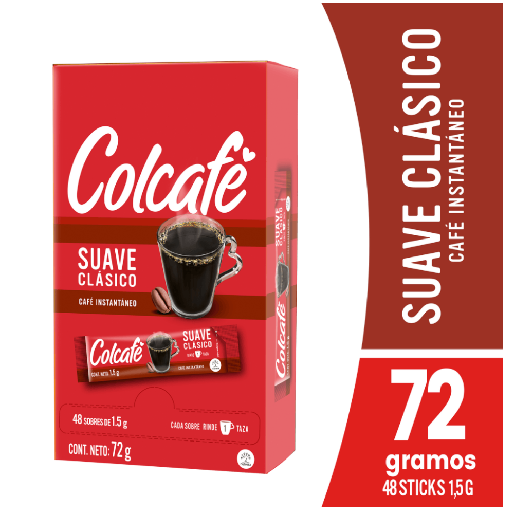 Café Colcafé Suave Clásico Instantáneo 1.5Gr x 48 Unidades | SuperBooM